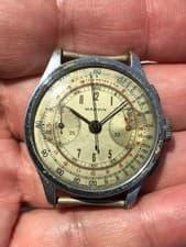 Marvin Rare Chronograph Valjoux 22 Flat Bezel Running For Parts