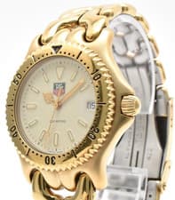 [N MINT] TAG Heuer S/el S94.706M Ivory Dial Gold Men's Quartz Watch 37mm JAPAN