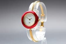 [Near MINT] Vintage GUCCI Change Bezel 11/12 Gold Quartz Women's Watch JAPAN
