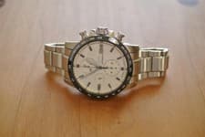 SEIKO SAGH003 Brightz Phoenix Chronograph Automatic Stainless Steel White Dial