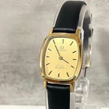 OMEGA Devil Gold Square Wristwatch Push Crown Working