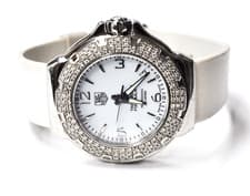 Women's Tag Heuer WAC1215 Diamond Bezel White MOP Dial 35mm Glamour Formula 1