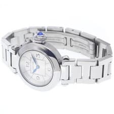 CARTIER MIS PASHAA W3140007 27mm SS Quartz Silver Dial Watch #C486