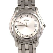 Gucci 5500M SS Quartz Watch Silver Roman Used