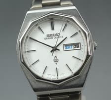 "N MINT" Vintage SEIKO GRAND QUARTZ 4843-7001 Decagonal Bezel Men Qz Watch JAPAN