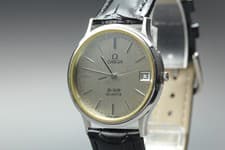 1979 Near MINT OMEGA De Ville 33mm 196.0158 Quartz Silver Dial Men's Vintage