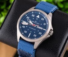 Hamilton Khaki Aviation Pilot Day-Date Air Glaciers Edition H64655941 With Box!!