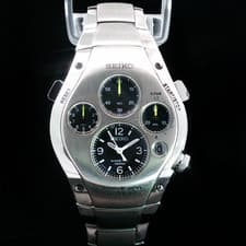 Seiko Sportura SLQ011 - Kinetic Chronograph – 9T82 - Jay Leno Titanium **SUPER R