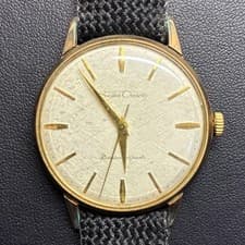 Seiko Crown Vintage Manual Winding Watch Gray Plaid Pattern Used Rare