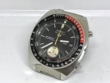 Seiko 5 Sports Speedtimer 6139-7012 Automatic Chronograph Black Dial 1974 Vintag