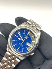 Seiko 5 SNK371K1 Watch Automatic 7S26 Men Blue Dial Silver wrist 17.5cm