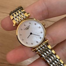 Longines L4.209.2 Classic Wristwatch 12P Diamond Shell Dial Gold Tone Untested