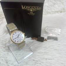 LONGINES 150th Anniversary Hand Wind Watch 3207 Timepiece Gold Silver