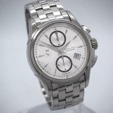 Hamilton Jazzmaster Silver Auto Chronograph Mens Watch Mechanical Timepiece