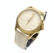 Gucci GG Logo Watch G Timeless White Men's Good Condition ,19985