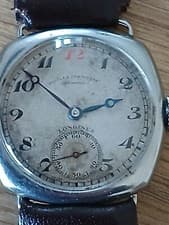 1920s Longines Steel Cased Watch Boodle & Dunthorne Liverpool Vintage Rare