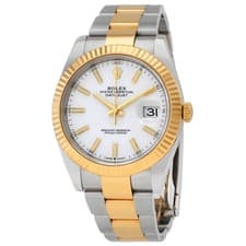Rolex Datejust 41 White Dial Steel and 18K Yellow Gold Oyster Men's Watch