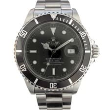 ROLEX Submariner Date 16610 Black Case Size 39mm Used Watch #364731