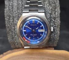 Seiko Bell-Matic Automatic 17 Jewels Blue Dial Stainless Steel 4006-6049