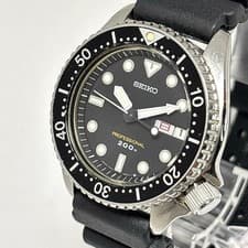 Seiko Professional Diver Watch 7C43-6010 Black Rubber Band Tested