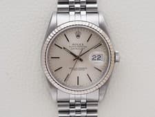 Rolex Datejust 36mm 16234 Silver Linen Dial Unpolished 1990