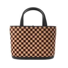 Used LOUIS VUITTON M92133 CE1011 Women s Handbag Damier Sauvage Brown Haircalf f