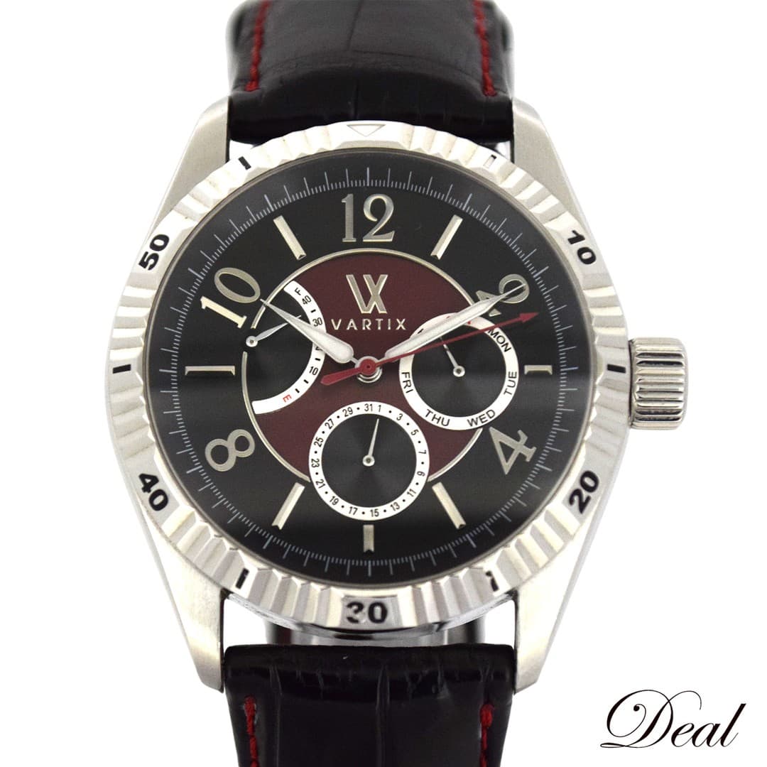 VARTIX Alive WA2VN Men's Automatic Watch Black Red Leather Used From Japan From