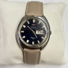 Orient Chronoace Racer Wristwatch Auto Date Black Dial Vintage Showa Style