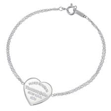 TIFFANY&CO. Return to Heart Tag Double Chain Bracelet Sterling Silver 925 Ex+
