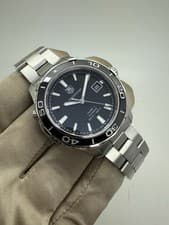 2015 Tag Heuer Aquaracer Black Dial Ceramic Bezel 41mm Steel Watch WAK2110 B+P