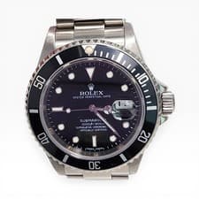 Mint Rolex Submariner 40 mm Sapphire Black Steel Watch 16610T M Series 2008