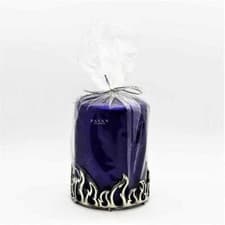 Purple Candle On Silver Base