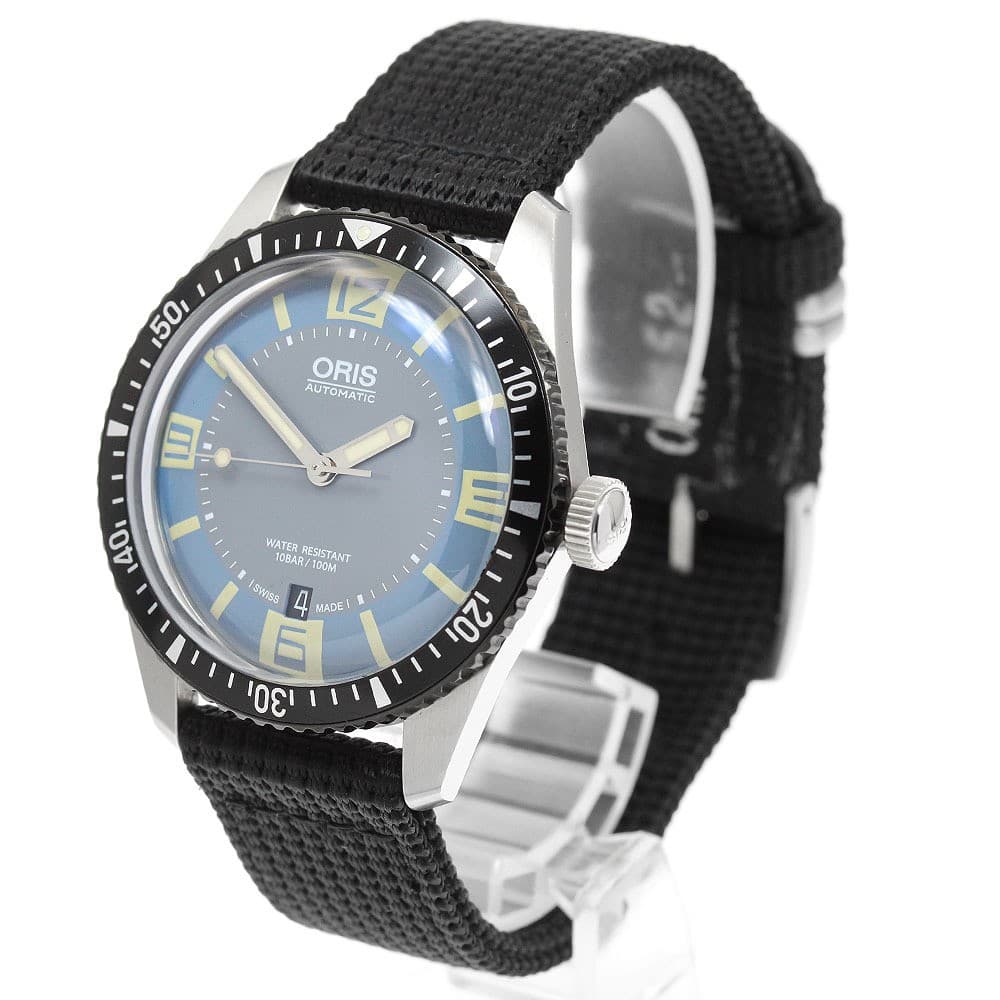Oris 7707 Divers Sixty Five Date Automatic Men's Watch Blue Gray Dial Accessary