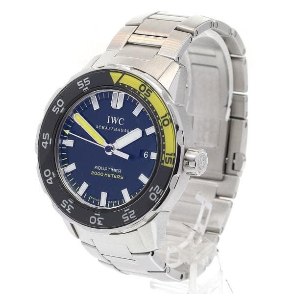 IWC AQUATIMER IW356808 44mm SS Black Dial Automatic Date Watch #C436