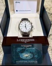Longines Master Collection Automatic Chronograph Brown Crocodile Watch