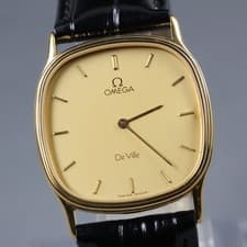 [Near Mint] OMEGA De Ville 1365 Gold Tone Push Crown Quartz Men's Watch JAPAN