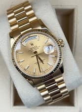 Rolex President 36mm 118238 Champ Stick Dial 18k Yellow Gold