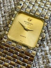 ✨⌚ Raymond Weil Genève 18K Gold Electroplate Vintage Bracelet Watch ⌚✨