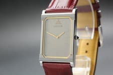 Vintage 1978 [Exc+5] SEIKO 8420-6990 CREDOR Gray Dial Tank Quartz Mens Watch