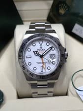 2026 NEW ROLEX EXPLORER II 226570 42MM GMT DATE WHITE STAINLESS STEEL WATCH
