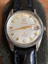 Titus Vintage 1950s Manual Wind Watch Serviced 5s Day Working japan used