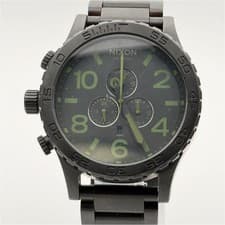 Nixon 51 30 Chrono Watch Chronograph Quartz Mens 51mm Black Dial Wristwatch