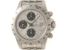 TUDOR WATCH PRINCE DATE CHRONOTIME 79280 ROLEX CROWN SILVER DIAL AUTOMATIC MEN'S