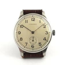 VINTAGE LONGINES FROM 1944 MANUAL WIND WORKING WELL STEEL SWISS GENTLEMAN WATCH
