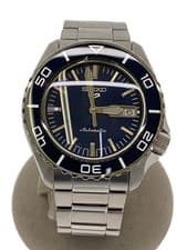 SEIKO Automatic Analog Watch SS NVY SLV  Model 4R36-16D0 5SPORTS Ex+