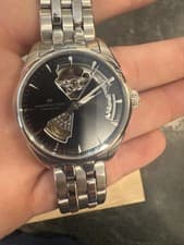 Hamilton Jazz master open heart 36 mm black dial with boxing papers