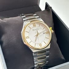 Bulova Men's Classic Date Indicator Quartz Silver Watch 41MM 98B440