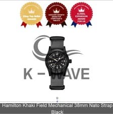 Hamilton Khaki Field Mechanical 38mm Nato Strap Black Express