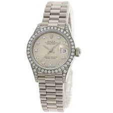 ROLEX DATEJUST 10P Diamond Watches 69159G K18 White Gold/K18 White Gold Ladies