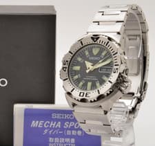 [Top Mint w/Box] Seiko Black Monster SKX779 7S26-0350 42mm Automatic Diver Watch
